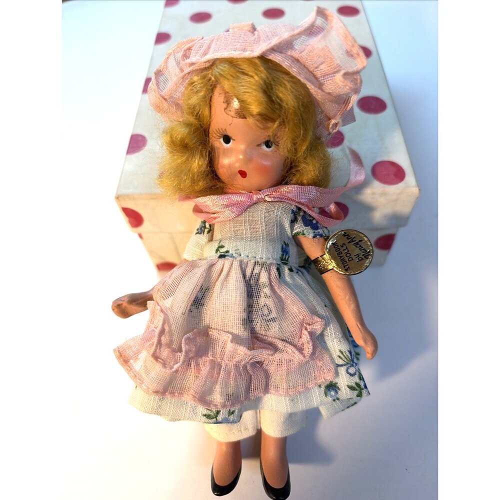 Nancy Ann Storybook Doll Little Miss Muffet Sat on a Tuffet #118 w/Tag Boxed